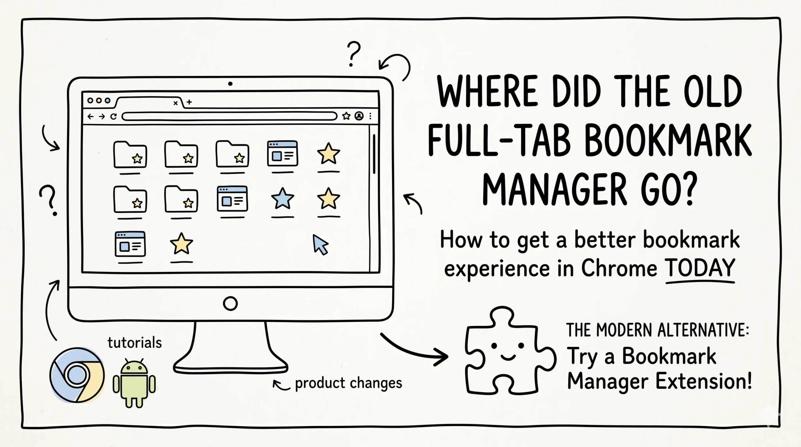 How do I restore the full-tab bookmark manager in Chrome?