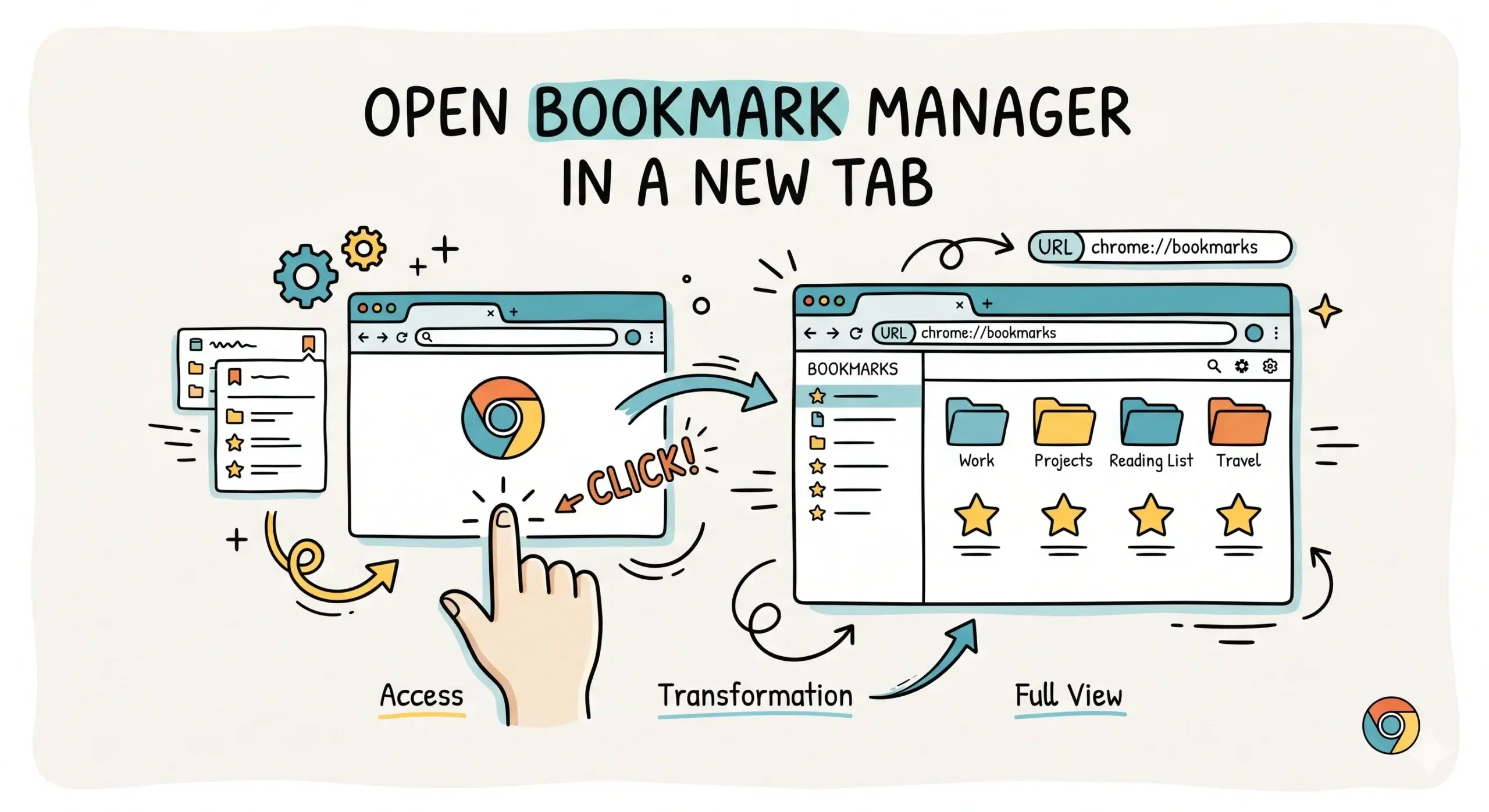 How do I open the Bookmark Manager in a new tab?