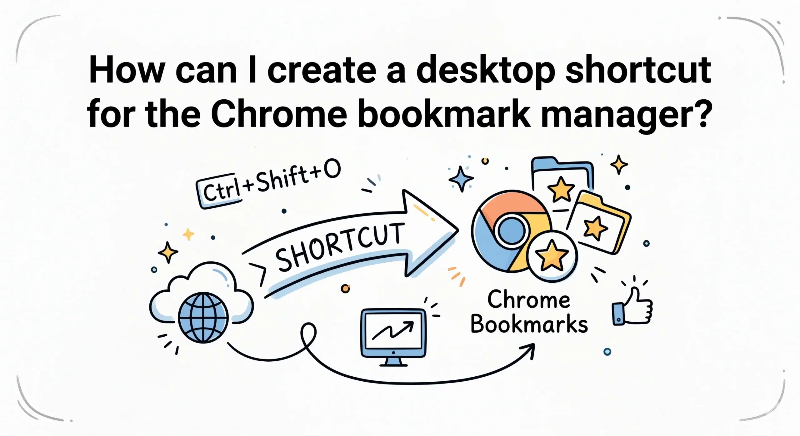 How can I create a desktop shortcut for the Chrome bookmark manager?
