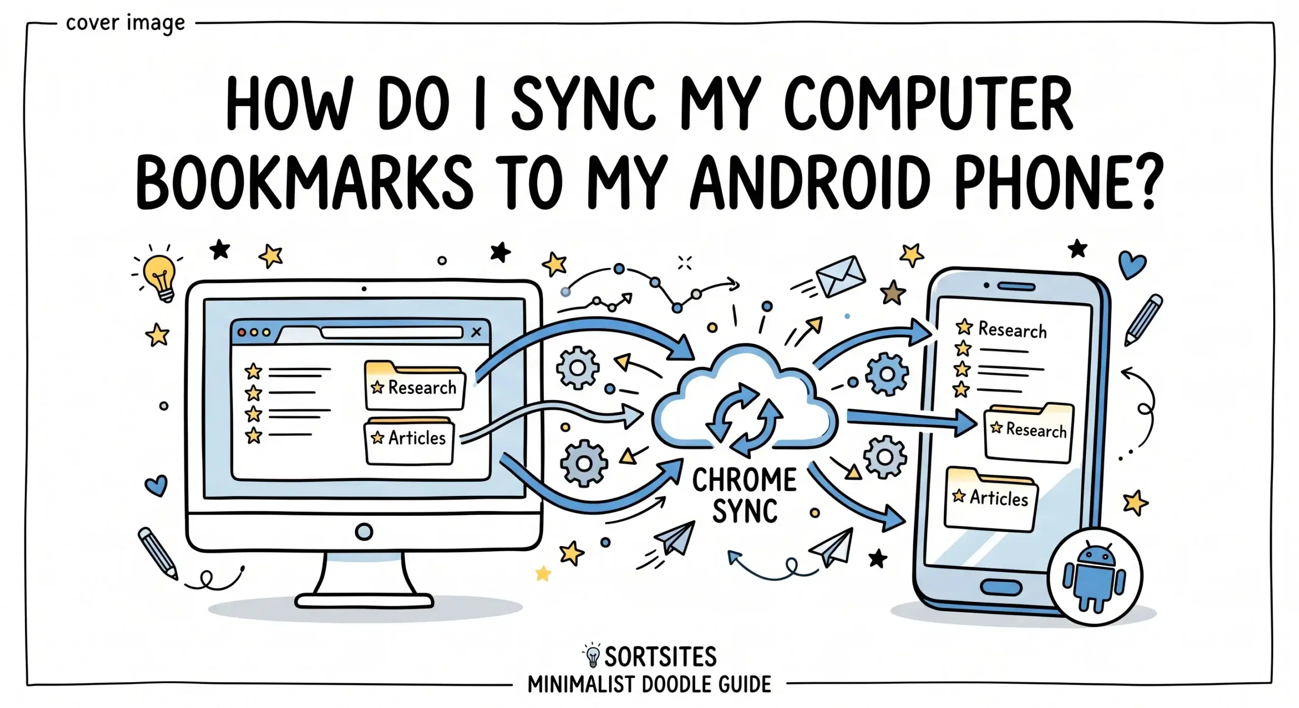 How do I sync my computer bookmarks to my Android phone?