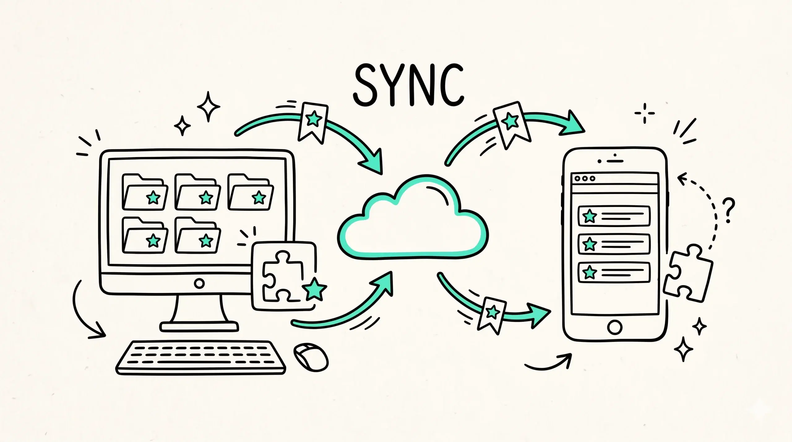 Can I sync third-party bookmark managers with my mobile browser?