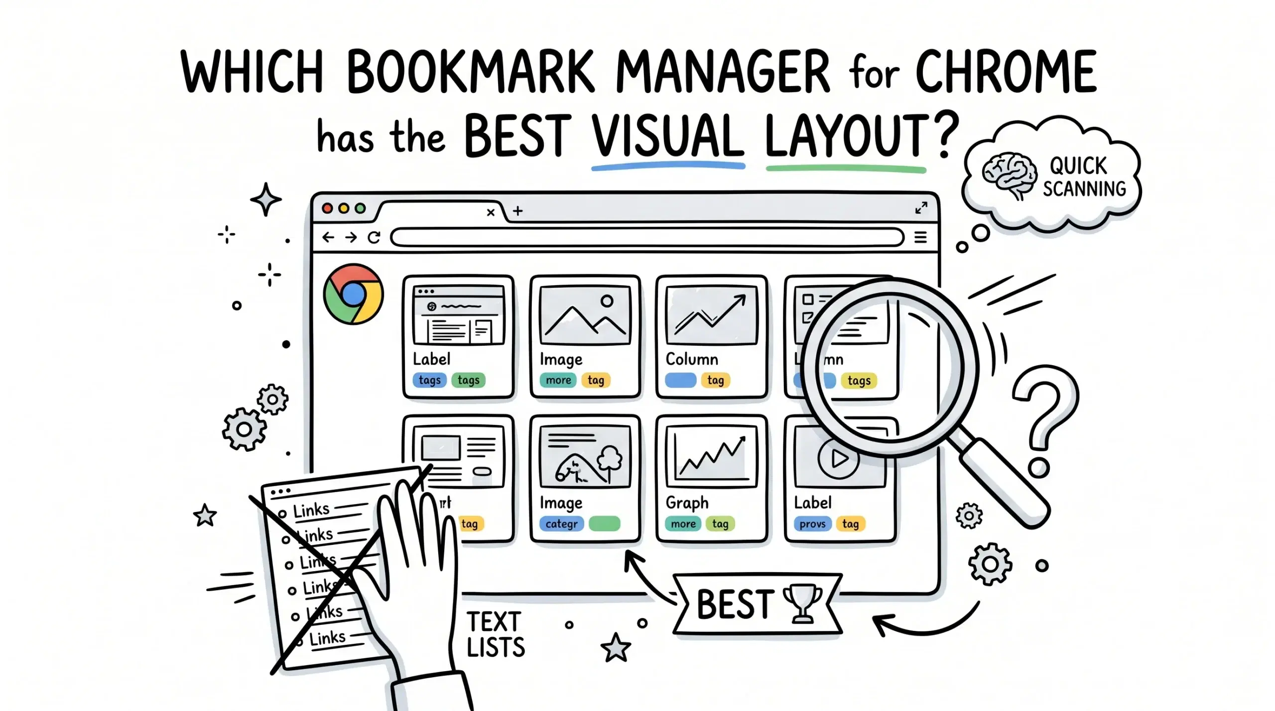Which bookmark manager for Chrome has the best visual layout?