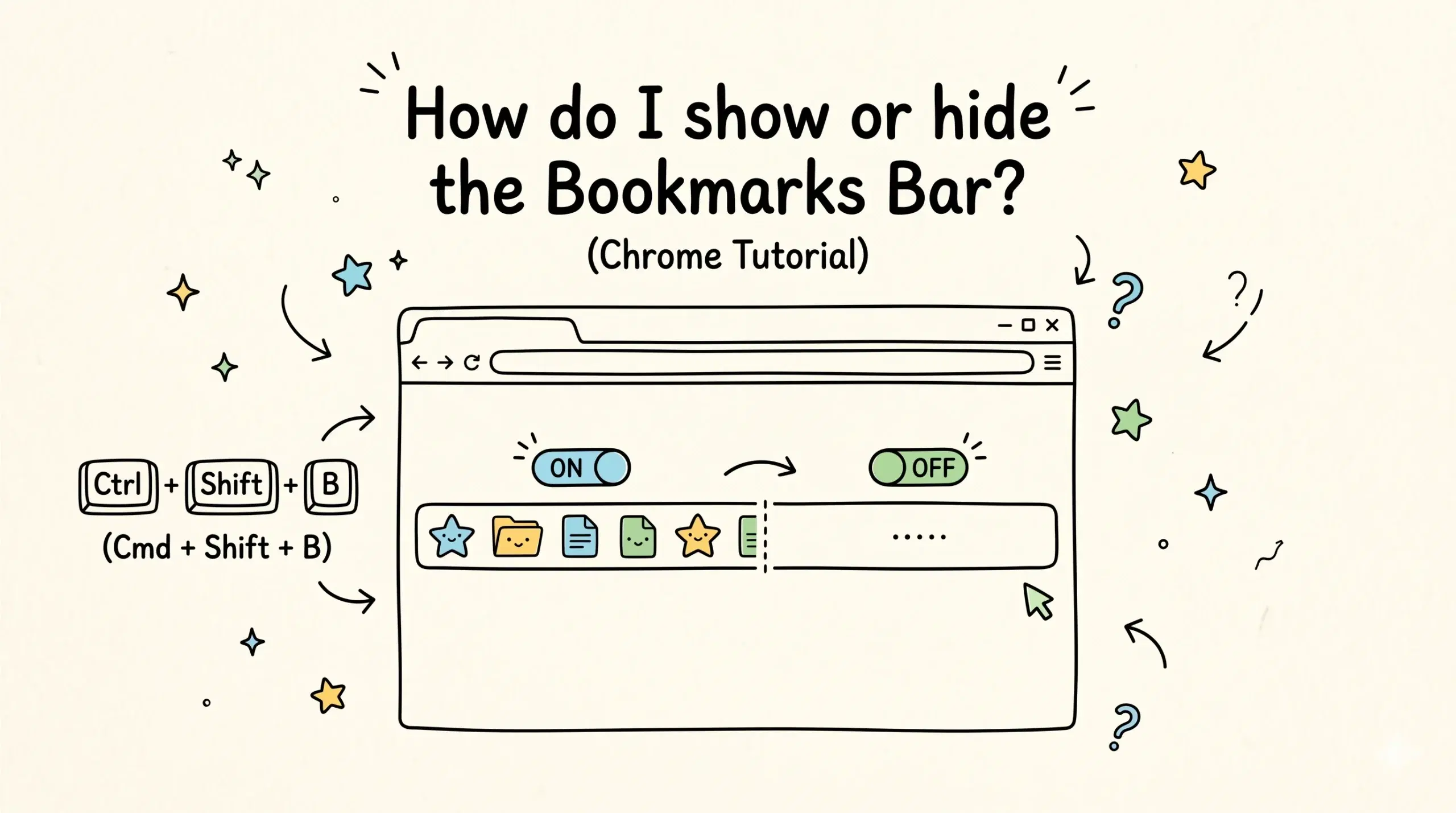 How do I show or hide the Bookmarks Bar?